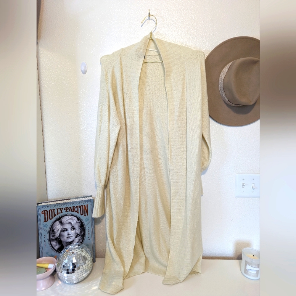 AFRM Cream Duster Sweater Cardigan NWOT